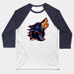 Wolf design Baseball T-Shirt